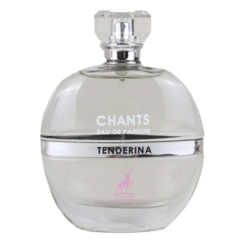Maison Alhambra Chants Tendrina Eau de Parfum bottle, 100 ml, with a round glass shape, silver detailing, and Maison Alhambra branding.