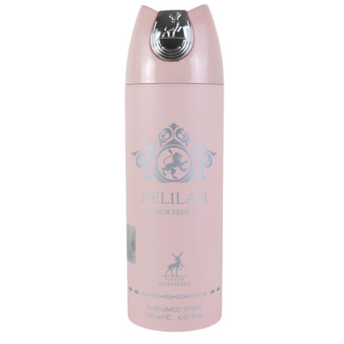 Forbidden Love spray by Maison Alhambra with cap removed, showing the spray nozzle.