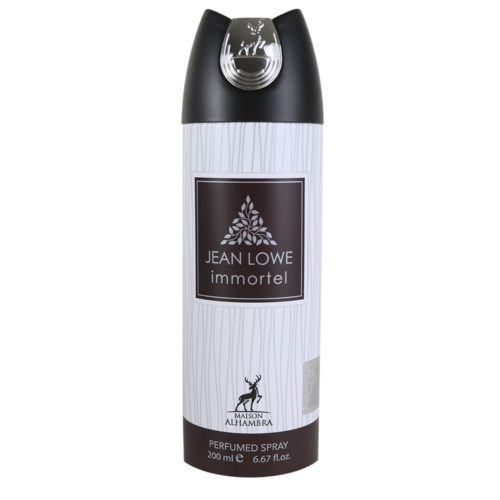 Front view of Chants Tenderina body spray 200 ml for women by Maison Alhambra in a white and pink can.